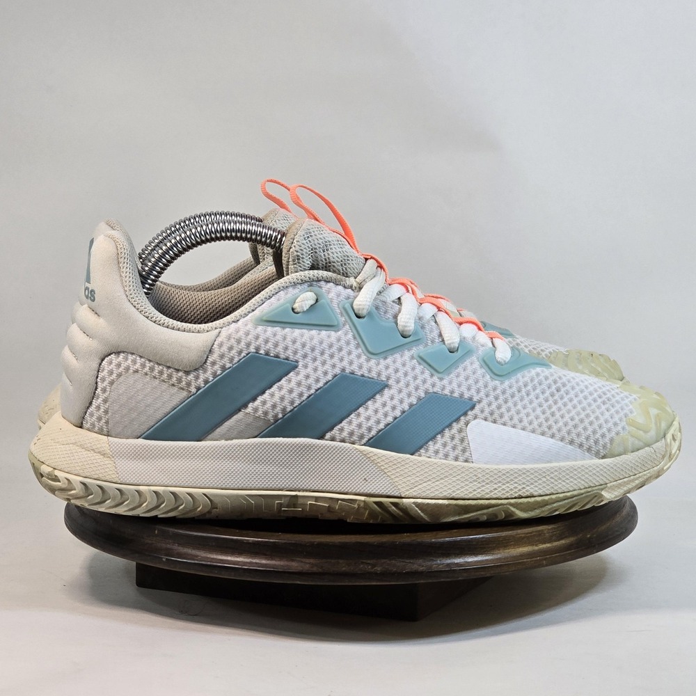 Adidas Solematch Control Tennis Shoes Womens Size 8 White Bounce Court‎ GY7001